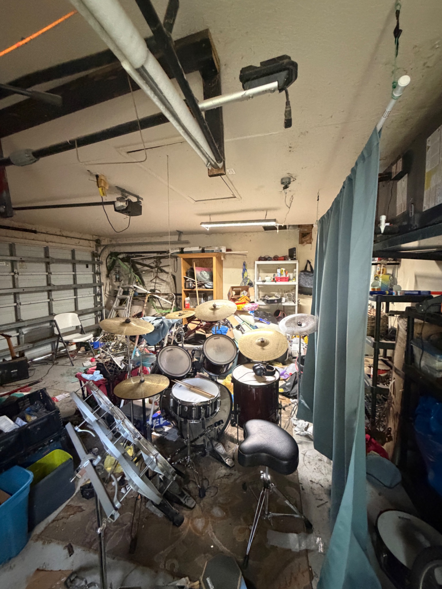 Garage full of belongings